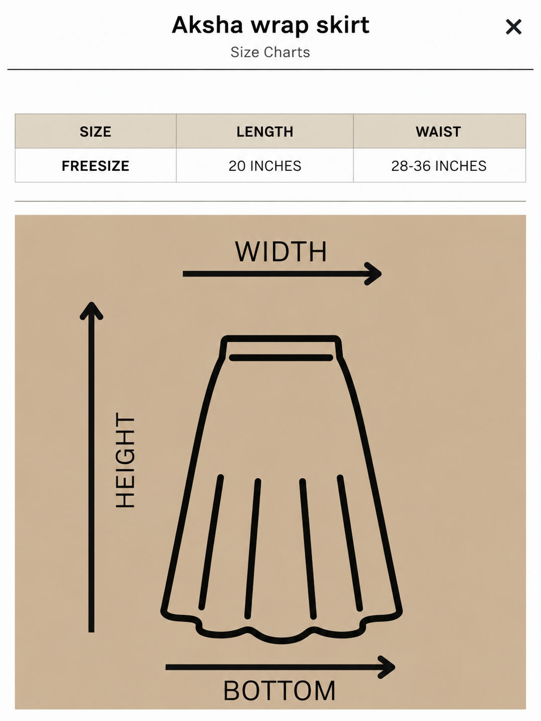 Aksha wrap skirt